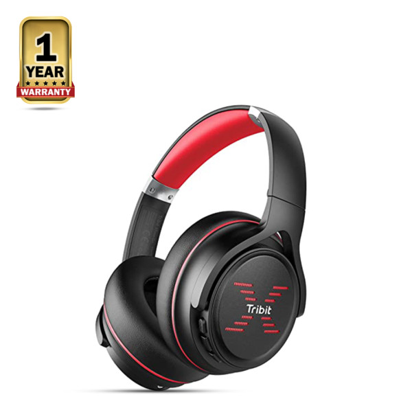 Tribit XFree Go Over Ear Headphones - Black And Red