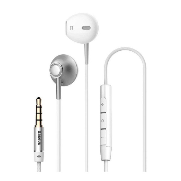 Baseus Encok H06 lateral in-ear Wired Earphone - Silver