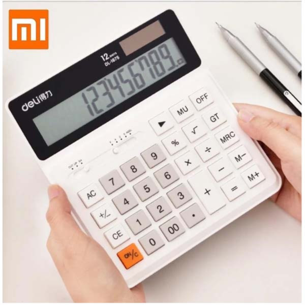 DELI Dual Power 12 Number Display Special Calculator