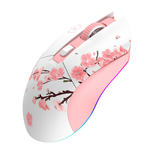 Dareu EM901X Wired & Wireless Dual Mode Gaming Mouse (Pink) With Dock