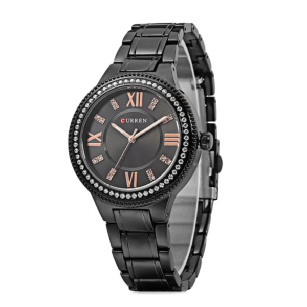 Curren Black Dial Stainless Steel Ladies Watch – 9004