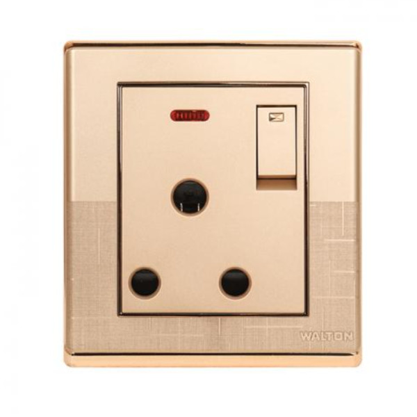 Walton FIONA SERIES (Gang Switches ) - WF3PRS 3Pin Round Socket with Switch