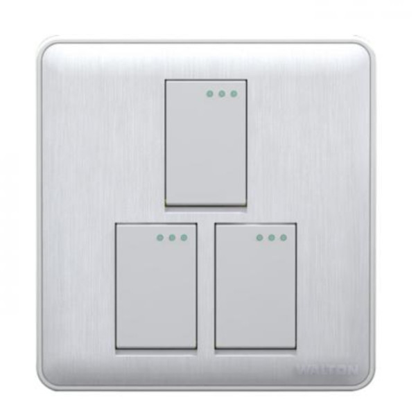 Walton GLORY SERIES- WHITE - WG3GS1W (White) 3 Gang Switch-1way