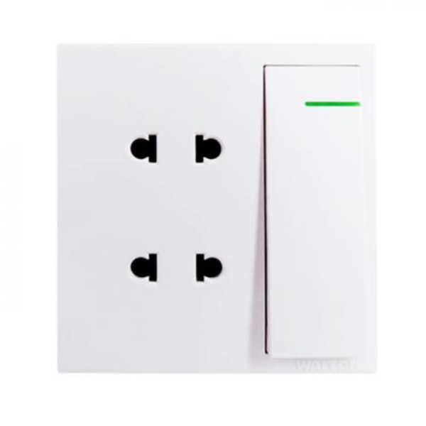 Walton TRUST SERIES - WT2PSW (White)  2 Pin Socket With Switch