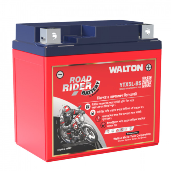 Walton Motorcycle Battery - Road Rider YTX5L-BS