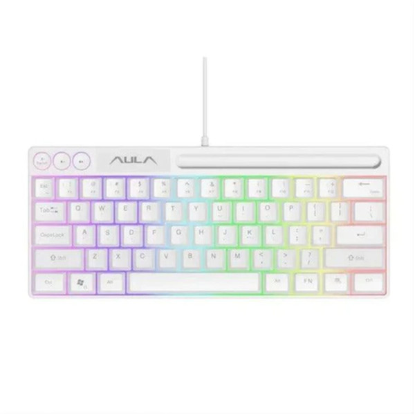 AULA WIND F3061 MEMBRANE RGB TKL WIRED SILICONE KEYBOARD