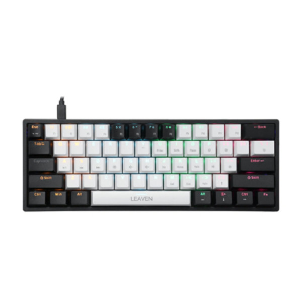 LEAVEN K620 WIRED MECHANICAL KEYBOARD WHITE