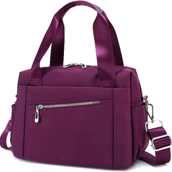 Luxury Bag Waterproof Nylon Shoulder Ladies Travel Crossbody ( Purple Color)