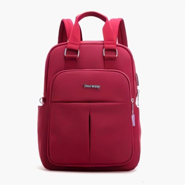 New leisure nylon ladies CHINA Bagpack (Maroon)