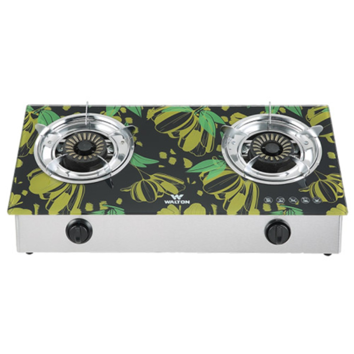 Walton Glass Top Double Burner Gas Stove