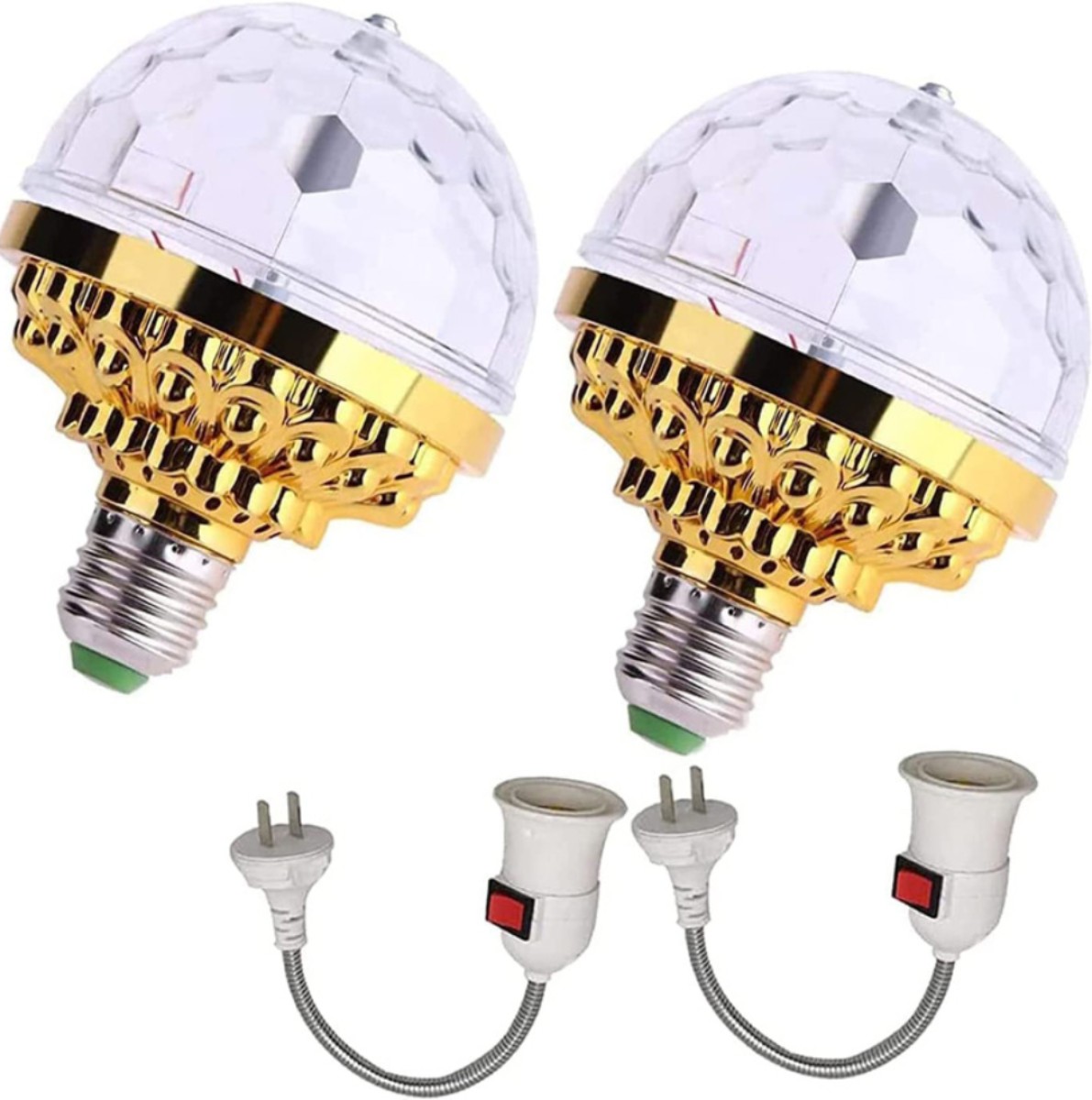 E27 Colorful Rotating Light Disco Ball Bulb