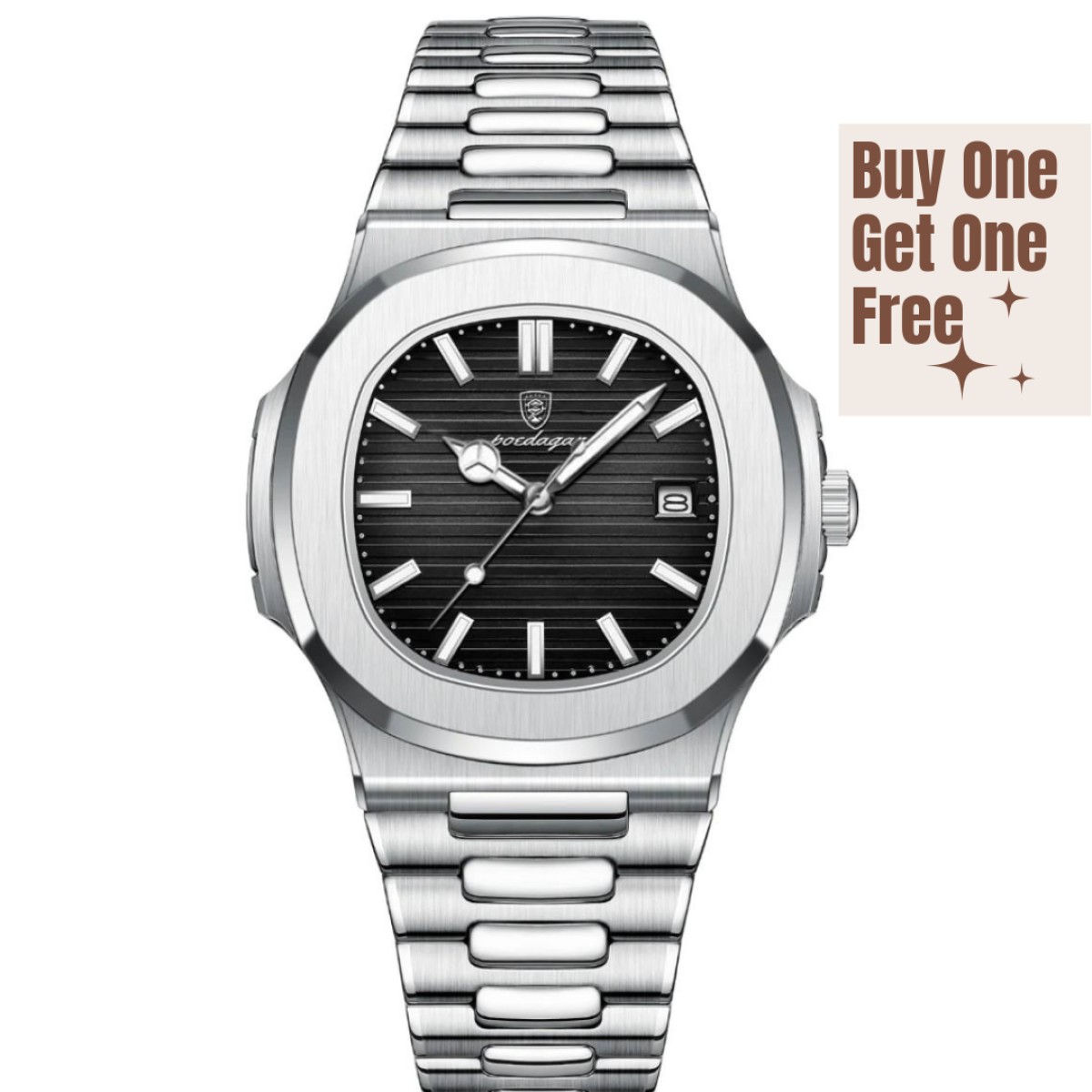 Buy 1 Poedagar 613 new stylish water resistance watch Get 1 Free