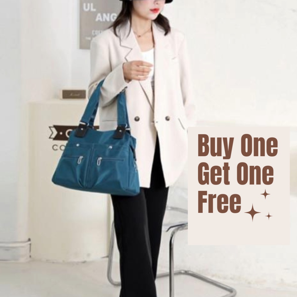 Buy 1 Women's Handbag Solid & Get 1 free