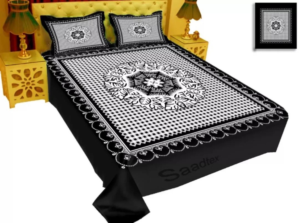 Exclusive King Size Full cotton fabric Panel Bedsheet