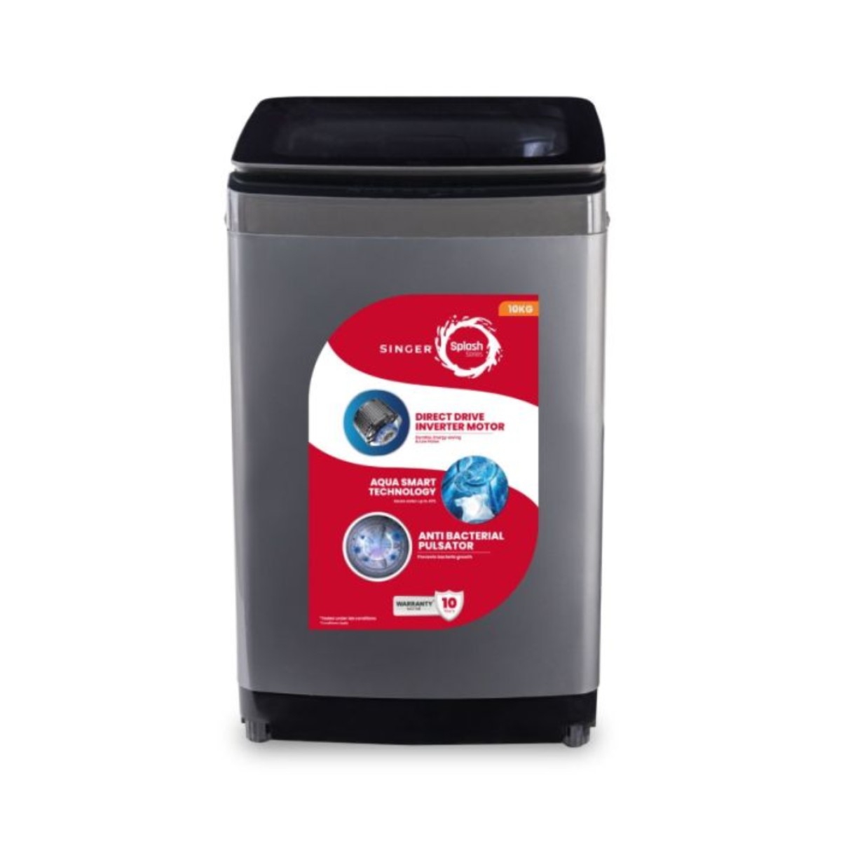 SINGER TOP LOADING DD INVERTER WASHING MACHINE | 10.0 KG |