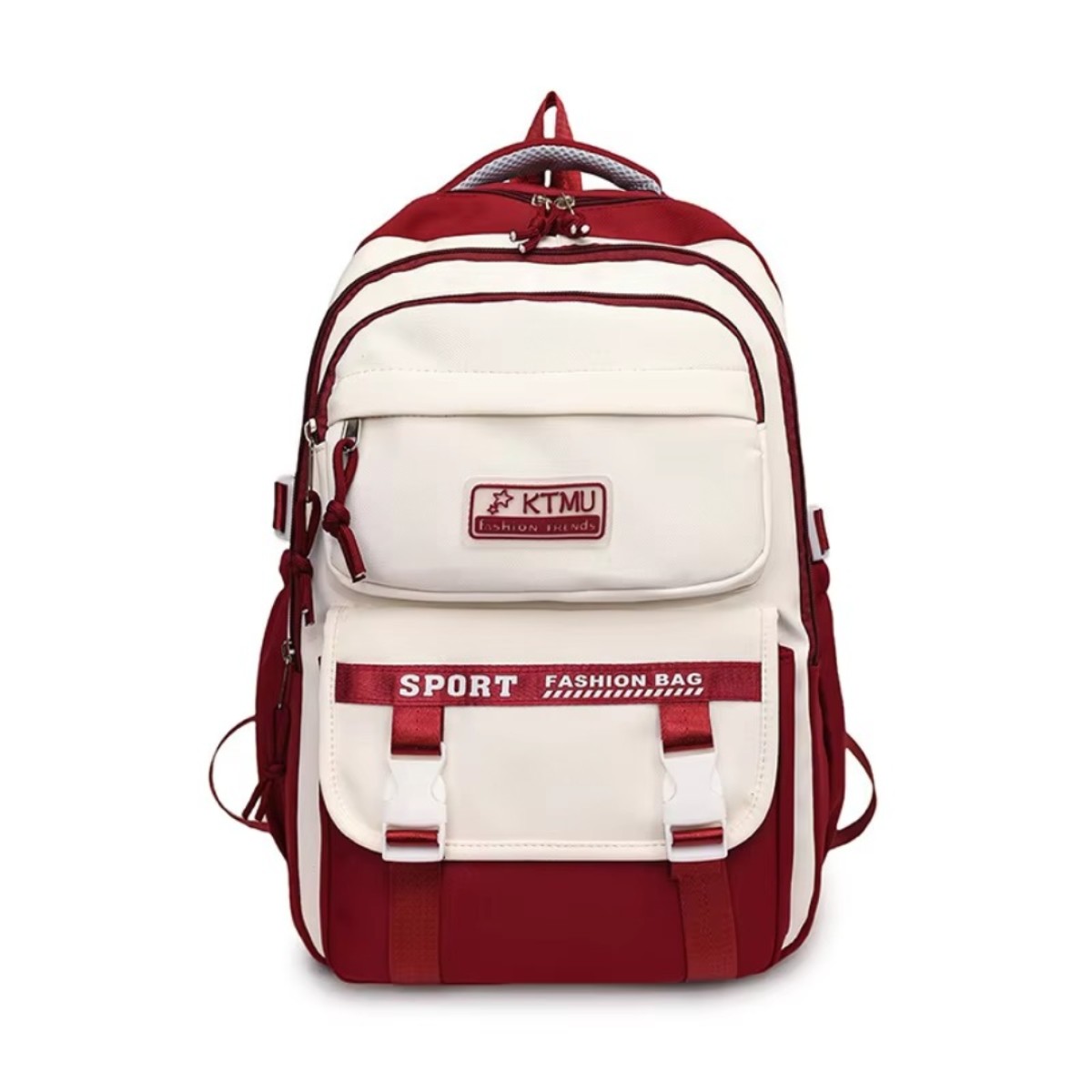 lightweight-school-and-college-student-backpack Red