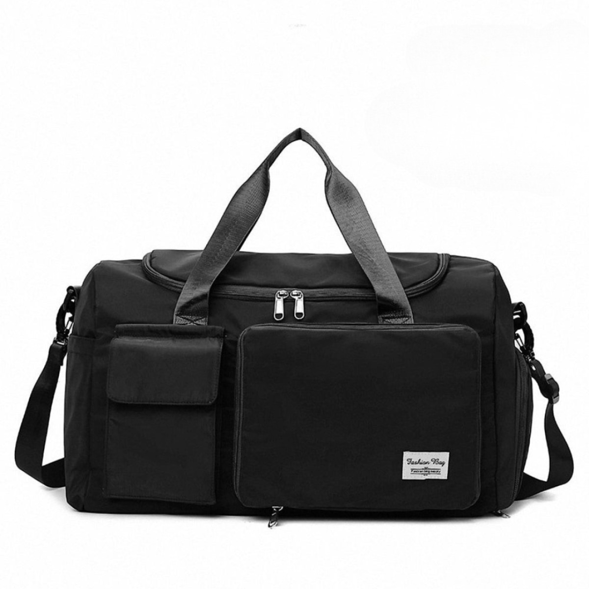 Fashionable Large Capacity Travel & Gym Bag Black