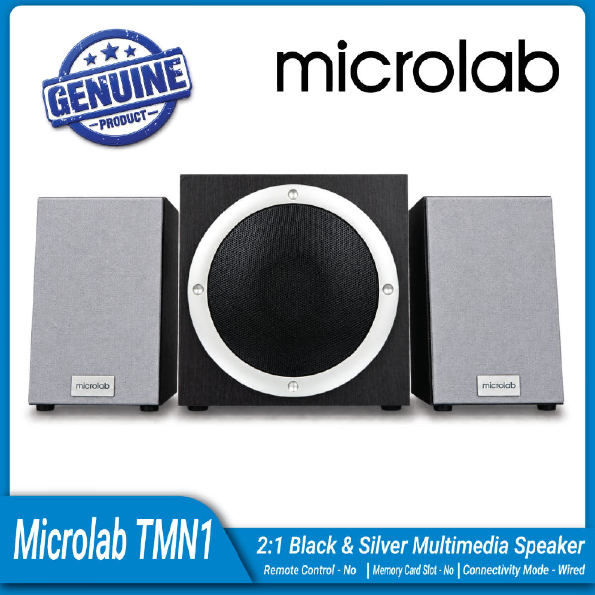Microlab TMN1 2:1 Black & Silver Multimedia Speaker