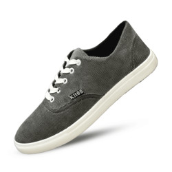 Kites Corduroy Fabric Light Casual Canvas Shoe For Men - Gray - SK1038