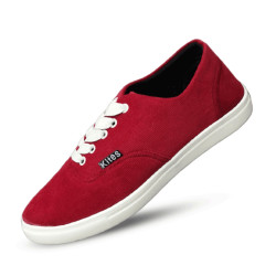 Kites Corduroy Fabric Light Casual Canvas Shoe For Men - Maroon - SK1041