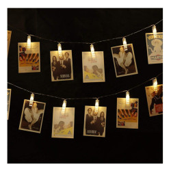 Remote Control LED Photo Clip Strip Light - 16 Color