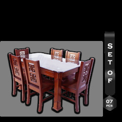 Set of 7 Blade Model 6 Chair Dining Set - EF-dining-6Ch-03