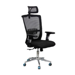 Nylon and Metal Manager Chair - Black - UTAS 1701