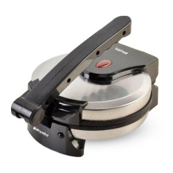 Miyako RM-54 Nonstick Coated Plate Electric Roti Maker - 8.5 Inches - Black and Silver