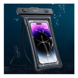 USAMS US-YD011 Smartphones Pouch Universal Waterproof Case - 7 Inch - Black