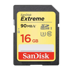 SanDisk Extreme UHS-I SDHC Class-10 Memory Card - 16GB