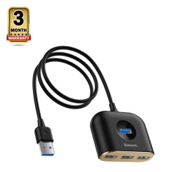 Baseus CAHUB-AY01 Square round 4 in 1 USB HUB USB3.0 Adapter - Black