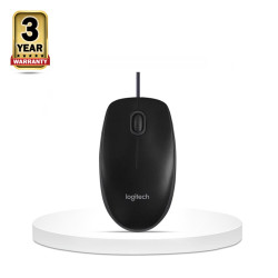 Logitech 3Y-B100 Optical USB Mouse - Black