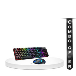 Jedel GK 110+ Wired Gaming Rainbow Led Keyboard And Mouse Combo - Black