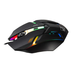 Optical 7 Bright Color LED Backlit Mouse - Black