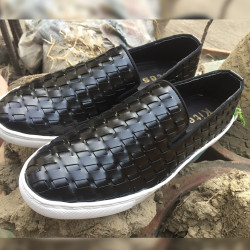 Kites Artificial Leather Light Pati Casual Shoe For Men - Black - SK2011