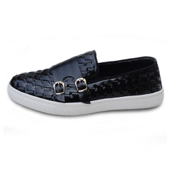 Kites Artificial Leather Light Pati Casual Shoe For Men - Black - SK2012