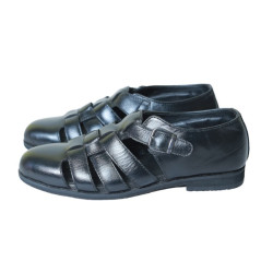 Leather Cycle Shoe for Men - Black - 03