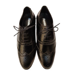 Reno Leather Formal Shoe For Men - Black - RF2019