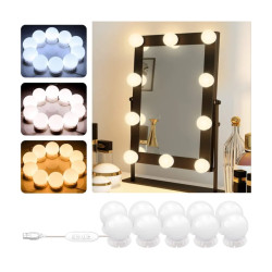 UNYK LED Makeup Mirror Bulb Light - 10 Bulbs