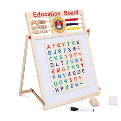 Double Sided Educational Multipurpose Magnetic and Wooden Writing Board