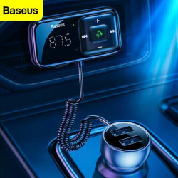 Baseus FM Modulator Transmitter Bluetooth 5.0 FM Radio 3.1A USB Car