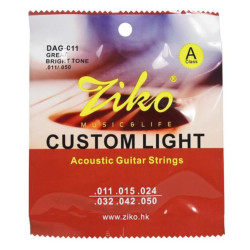 Ziko Custom Light Acoustic Guitar Strings