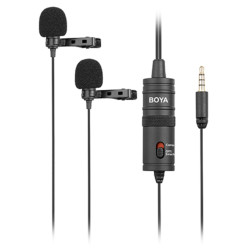 Boya BY-M1DM Dual Omni-Directional Lavalier Microphone