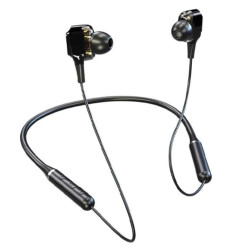 Lenovo XE66 Dual Driver Bluetooth Neckband Earphone (Black)