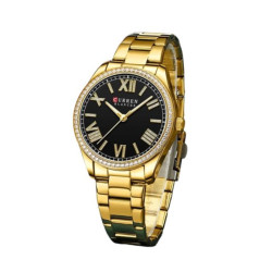 Curren Black Dial Gold-tone Ladies Watch – 9088