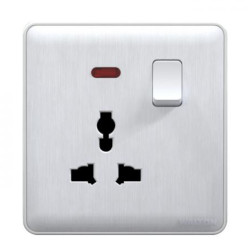 Walton GLORY SERIES- WHITE - WG3PSW (White) 3 Pin Socket with Switch