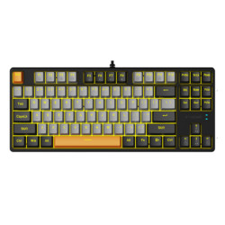 E-YOOSO Z87 HOTSWAP MECHANICAL KEYBOARD (YELLOW BACKLIT) GREY BLACK COLOR - (RED SWITCH)