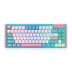 DUSTSILVER D84 BLUE PINK MILKSHAKE 75 PERCENT KAWAII WIRELESS BACKLIT MECHANICAL KEYBOARD