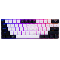 DAREU EK861S WIRED RGB GAMING KEYBOARD WHITE ON BLACK