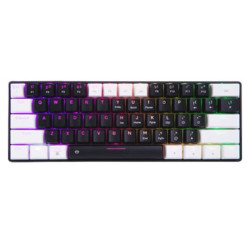 DAREU EK861S WIRED RGB GAMING KEYBOARD BLACK ON WHITE